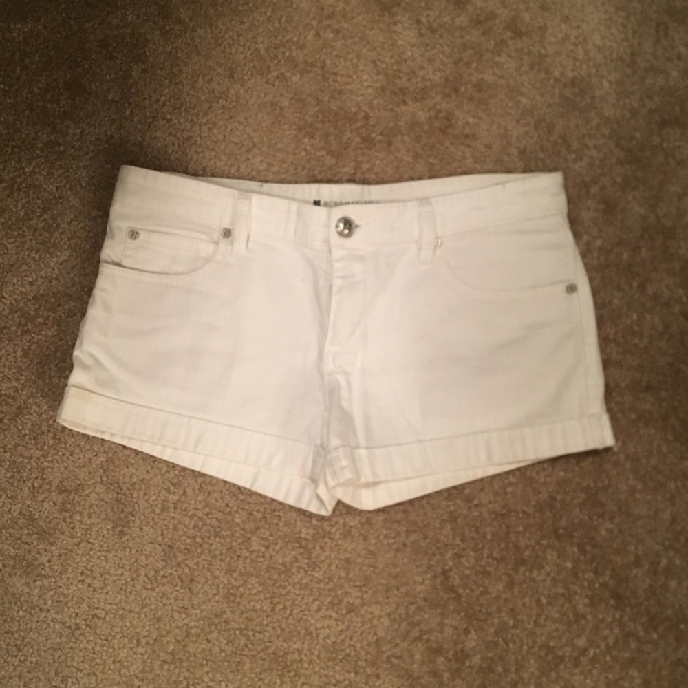 BCBGMAXAZRIA White Jean Shorts